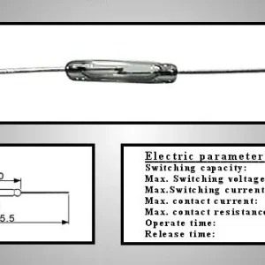 REED SW.Us:200V Is:0.5A Ps:10W 10mm hossz üvegcső KSK1A87-1520 Kedvezményes ár