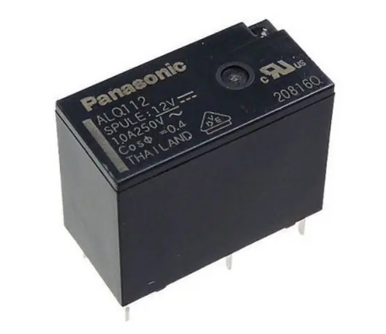 Relé 1x250V 10A 12VDC ALQ112 Azonnali szállítás