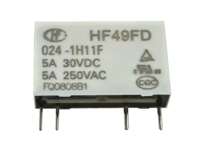 Relé 1x250V 5A 24VDC HF49FD/024-1H11-F Szuper akció