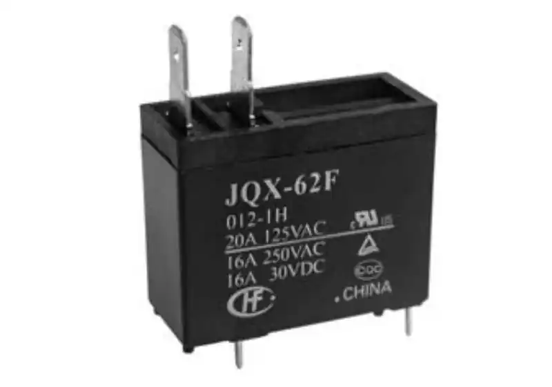 Árengedmény Relé 1x250V 16A 12VDC 4p.+2 saru HF62F/012-1HF