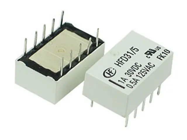 Vedd meg most Relé 2x30Vdc 1A 5VDC HFD31/5