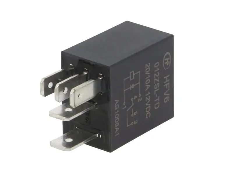 Relé 1x14VDC 30A, 12VDC, HFV6/012ZSL-TD (5db saru) Biztonságos fizetés