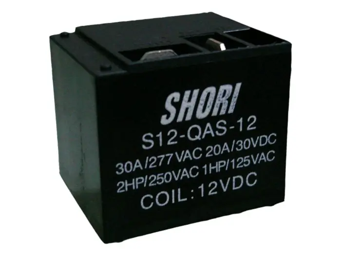 Relé 1x250V 30A 12VDC 4p. S12-QAS-12 Kedvezmény