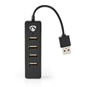 Akció USB hub 4 portos USB 2.0 elosztó fekete