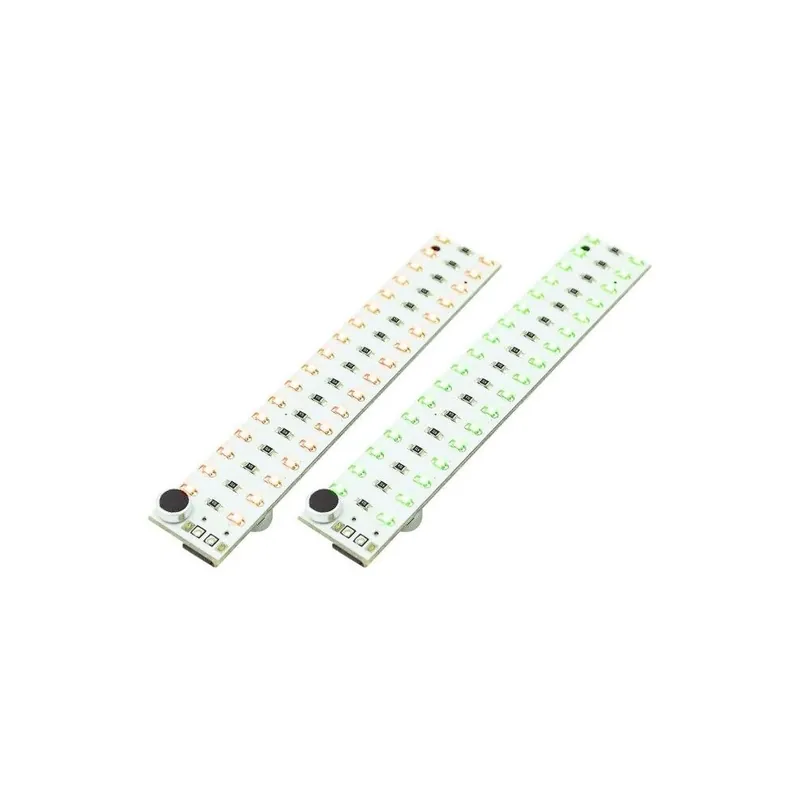 Piros - 2*17 LED USB Mini Hangvezérlés Audio USB Zene Spectrum Light Flash hangerőszint-jelző LED MP3 erősítőhöz Árengedmény
