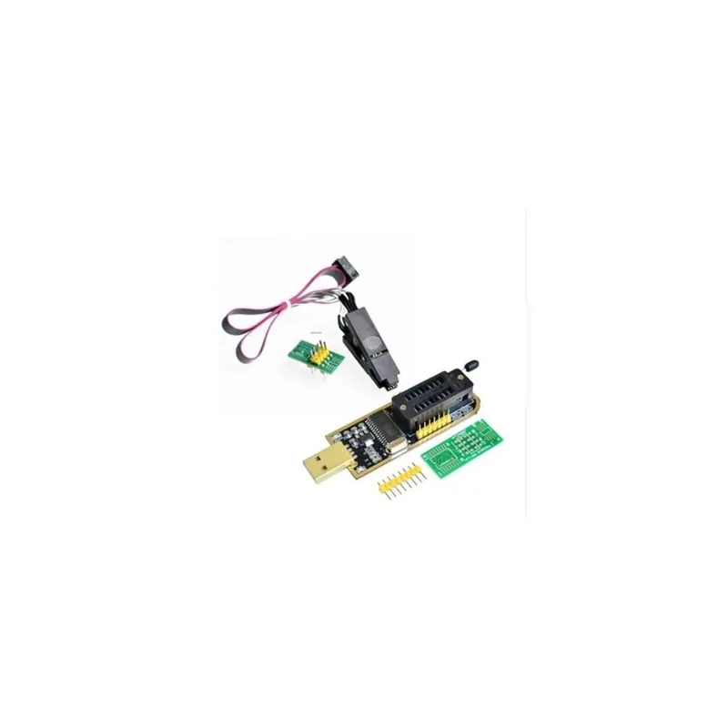Kedvezmény Szín: 1 SET - CH341A 24 25 sorozatú EEPROM Flash BIOS USB programozó modul SOIC8 SOP8 tesztkapcs EEPROM 93CXX / 25CXX