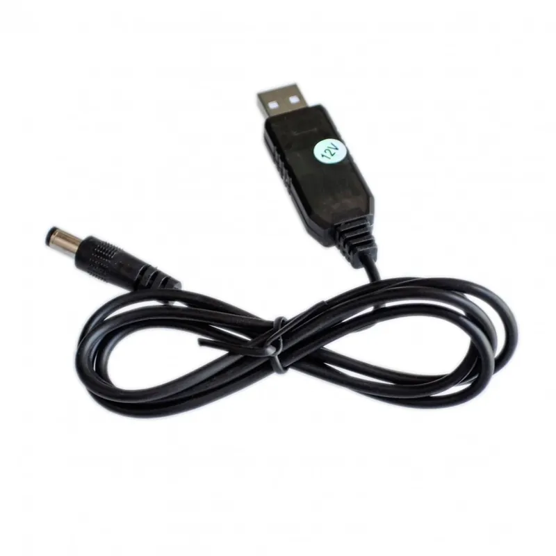 Azonnali szállítás 5V - USB Power Boost Line DC 5v – 9v / 12v Step Up Modul USB átalakító adapter kábel 2,1x5,5 mm-es csatlakozó