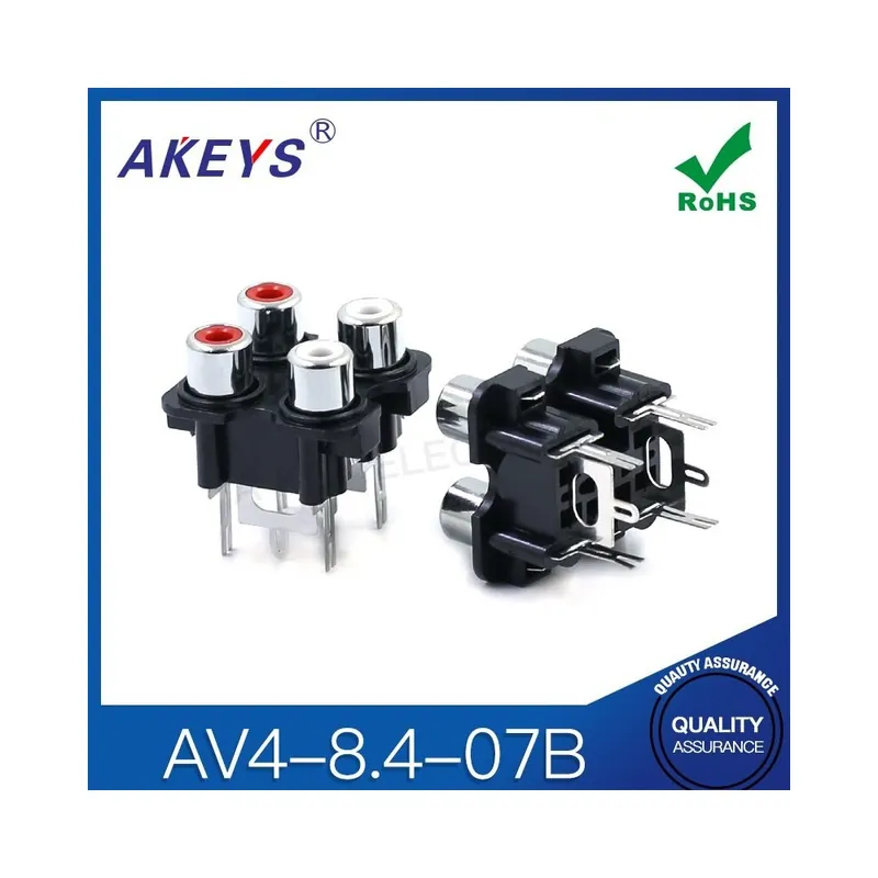 AV azonos magcsatlakozó aljzat 6 Tűs RCA ALAP 4 rés PCB HEGESZTETT AUDIO és VIDEÓ Lótusz AV4-8.4-07B Kihagyhatatlan ajánlat