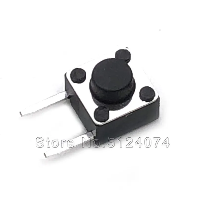 6x6x5MM 6*6*5 Nyomógomb /Mikrokapcsoló Oldal Tűs 2 Tűs érintőkapcsolós Réz érintkező Szuper akció