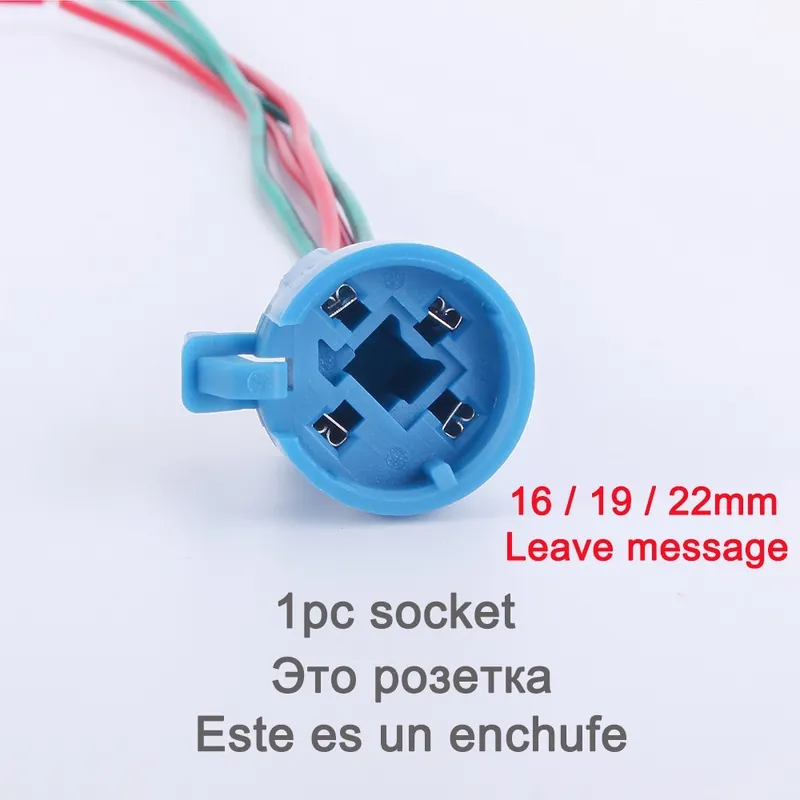 Sárga LED-Ön-Újraindító Azonnali-12-24V-Csak aljzat-Fém Nyomógomb kapcsoló Rövid Tűs 1NO LED Biztonságos fizetés