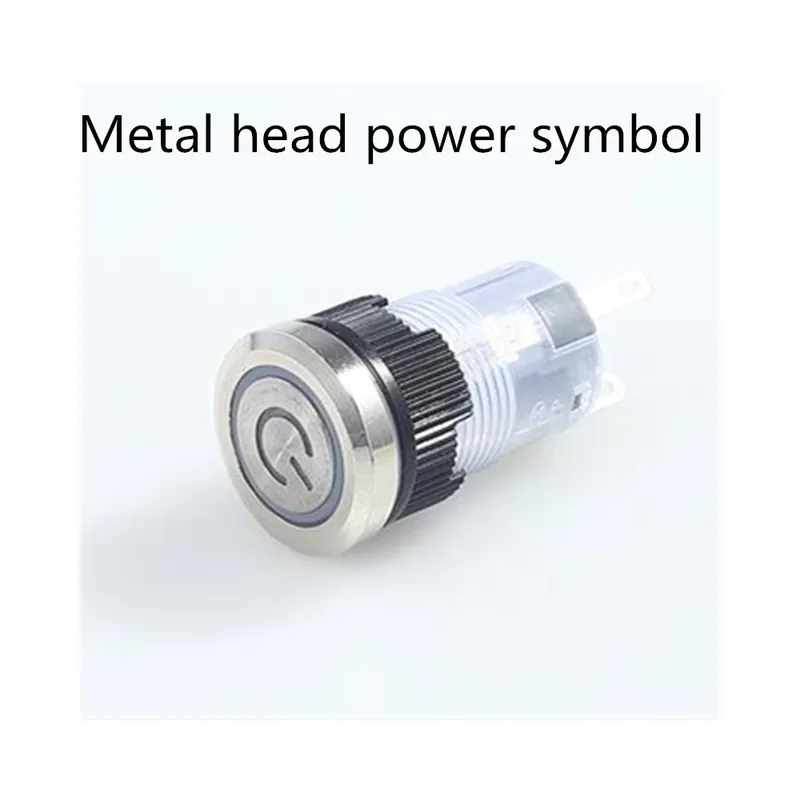 Fehér-Reteszelt-220v-4-es stílus-16mm Vízálló műanyag Nyomógomb kapcsoló LED Azonnali Reteszelt PC hálózati kapcsoló Kihagyhatatlan ajánlat