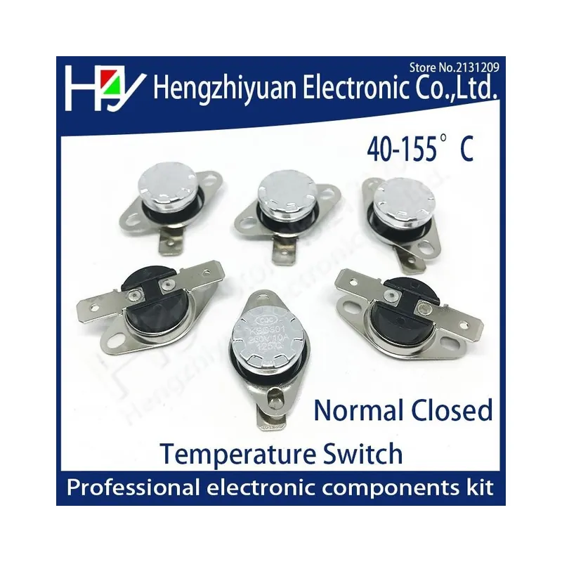 4db-Normál Zárt-90C Celsius fok-Bimetál Termosztát KSD301 250V 10A Hőmérséklet kapcsoló Hőmérséklet Vezérlő Kedvezményes ár
