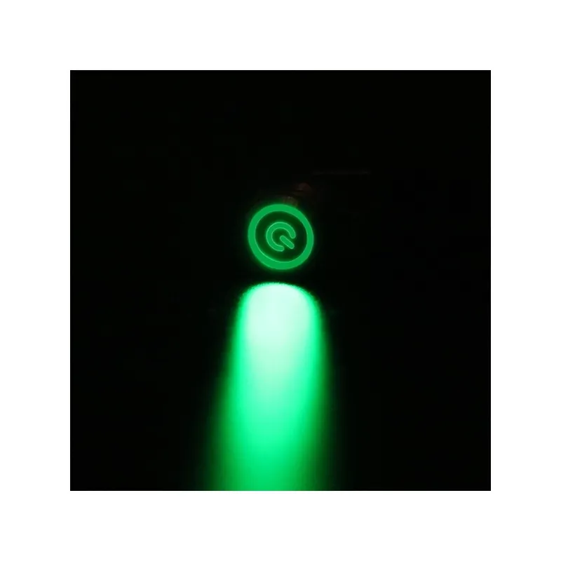 Azonnali Ön-Újraindító-22mm-100-240V(220V)-Zöld-Vízálló LED Azonnali Reteszelt Autó motor hálózati kapcsoló Akciós ár