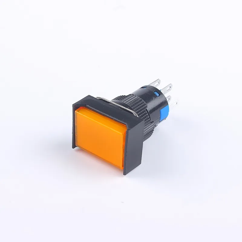 Reteszelt Önzáró-2NO2NC(LED-del 8Tűs)-24V-Narancssárga-16mm Azonnali Nyomógomb kapcsoló Jelzőlámpa Ajánlat