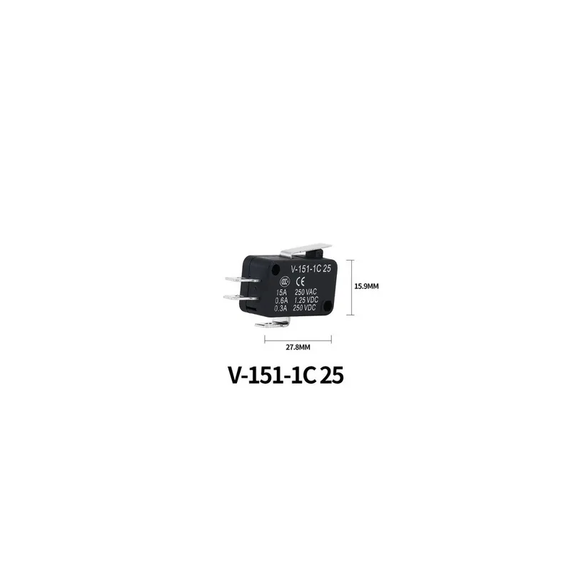 Továbbfejlesztett-V-151-1C25-V-15 V-152 V-153 154 V-155 V-156-1 Mikrokapcsoló Miniatűr kulcs Végálláskapcsoló Biztonságos fizetés