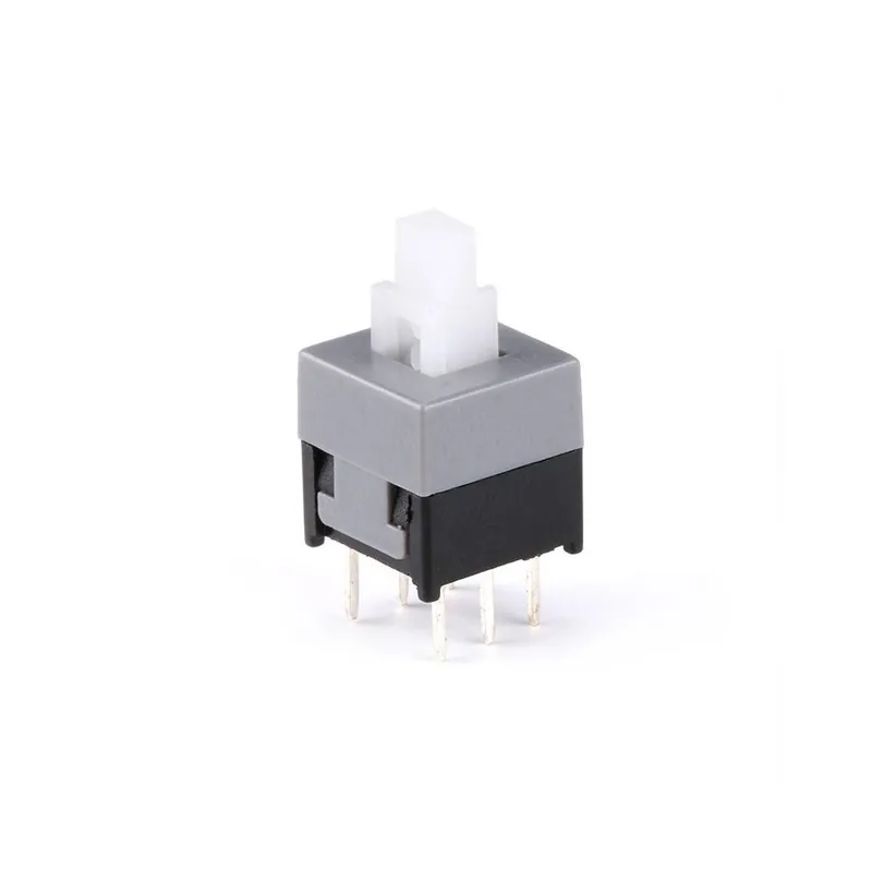 Exkluzív ajánlat 8,5x8,5mm Zár nélkül-20db Önzáró / Nem záró kapcsoló 6 Tűs DPDT Mini Nyomógomb Lapos Mikrokapcsoló Készlet