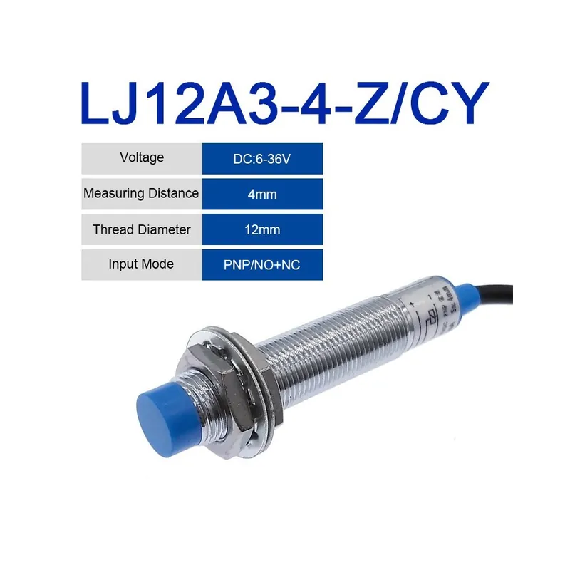LJ12A3-4-Z-CY-LJ12A3-4 BX BY AX AY Induktív közelítéskapcsoló lj12a3-4-z/bx npn lj12a3-4-z/ax pnp érzékelős NO NC DC5-36V 4mm Azonnali szállítás