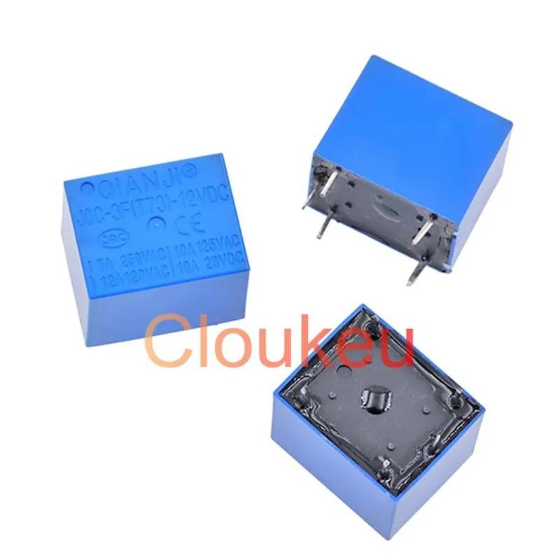 5db-JQC-3F(T73)-12V 5 Tűs-Relé JQC-3F(T73)-5VDC 12VDC 24VDC 10A 5 Tűs Prémium