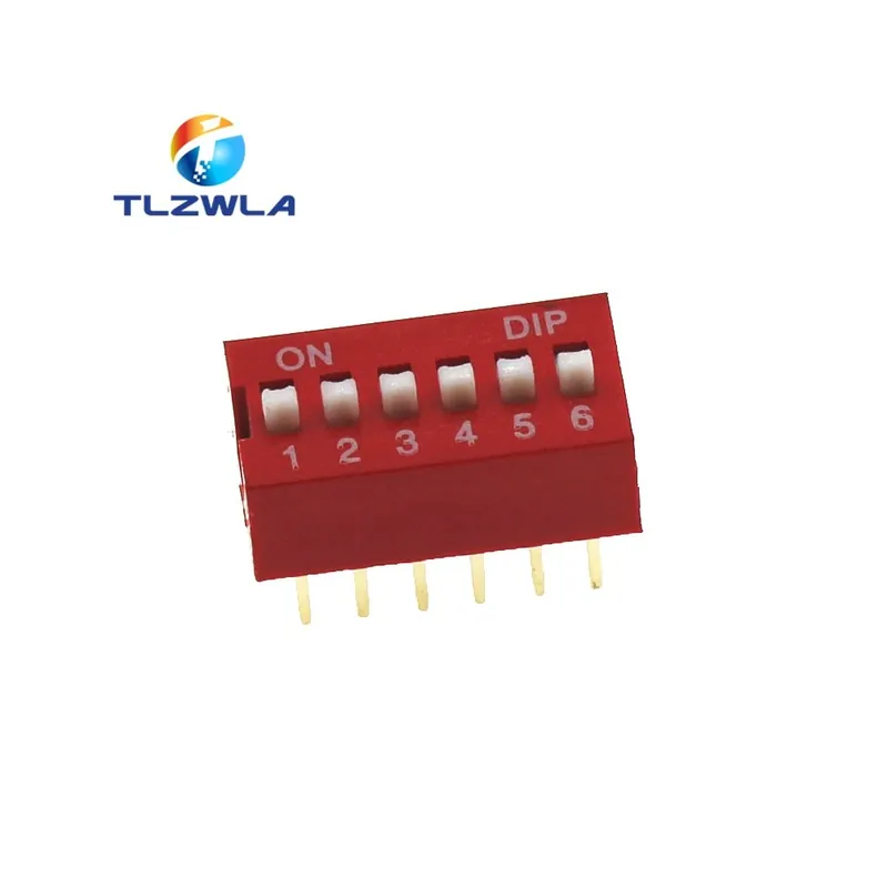 4 Tűs-Piros-10db Piros Kék Váltókapcsoló távköz 2,54MM DIP Tárcsakód kapcsoló 1 2 3 4 5 6 7 8 9 10 12 Tűs Gyors kapcsoló Kiárusítás