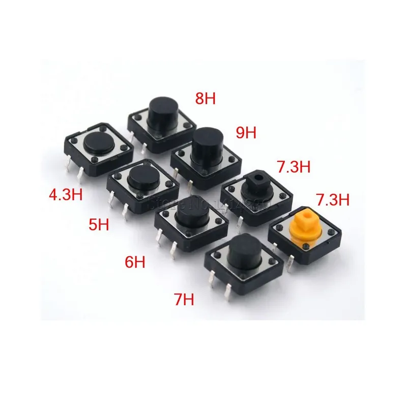 12x12x8mm-12x12mm Panel PCB Azonnali érintős Mini Nyomógomb kapcsoló DIP 4 Tűs Akciós ár