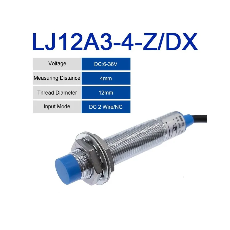Expressz szállítás LJ12A3-4-Z-DX-LJ12A3-4 BX BY AX AY Induktív közelítéskapcsoló lj12a3-4-z/bx npn lj12a3-4-z/ax pnp érzékelős NO NC DC5-36V 4mm