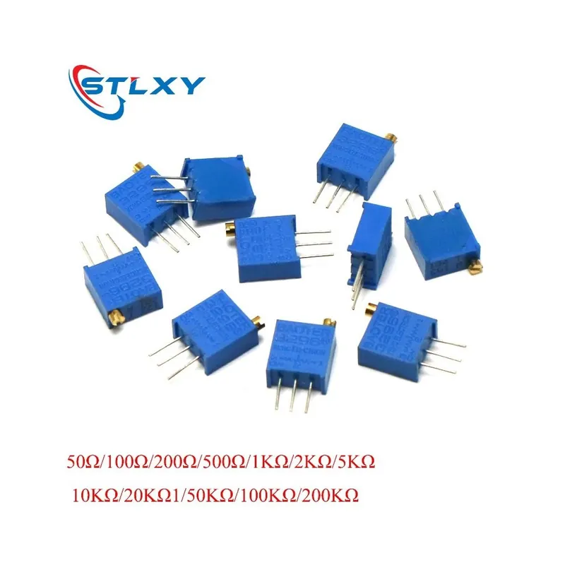 20 Ohm-10db 3296W 50 100 200 500ohm 103 100R 200R 500R Trimpot vágó Potenciométer Kiárusítás