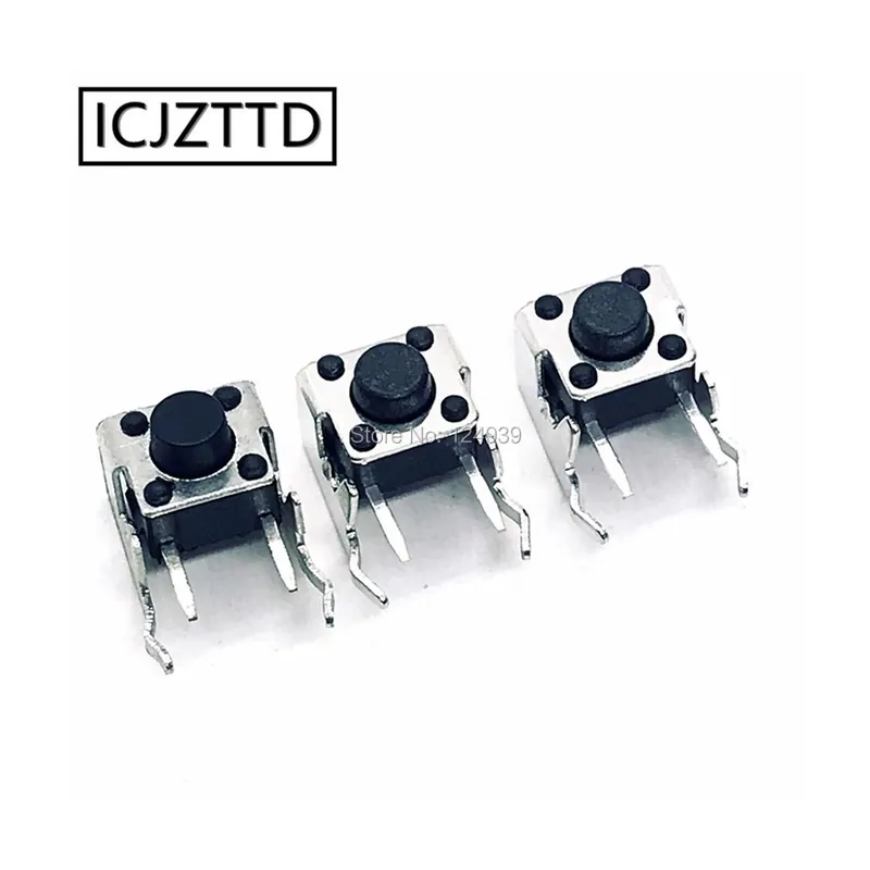 Expressz kézbesítés 6x6x6mm-Vízszintes konzollal érintős kapcsoló 2 Lábú Oldalsó nyomógomb Vas kerettel Mikro kapcsoló