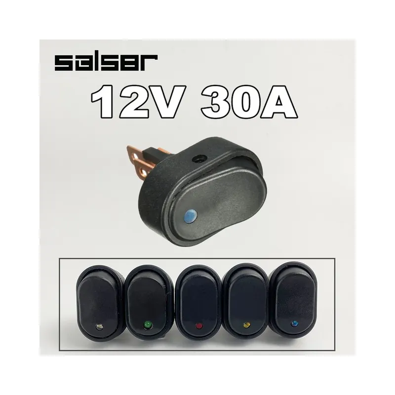 Fehér Led-ASW-20D 30A 12VDC Autó Csónak alakú Automatikus Nyomógomb On-Off LED világítással Billenőkapcsoló Vedd meg online