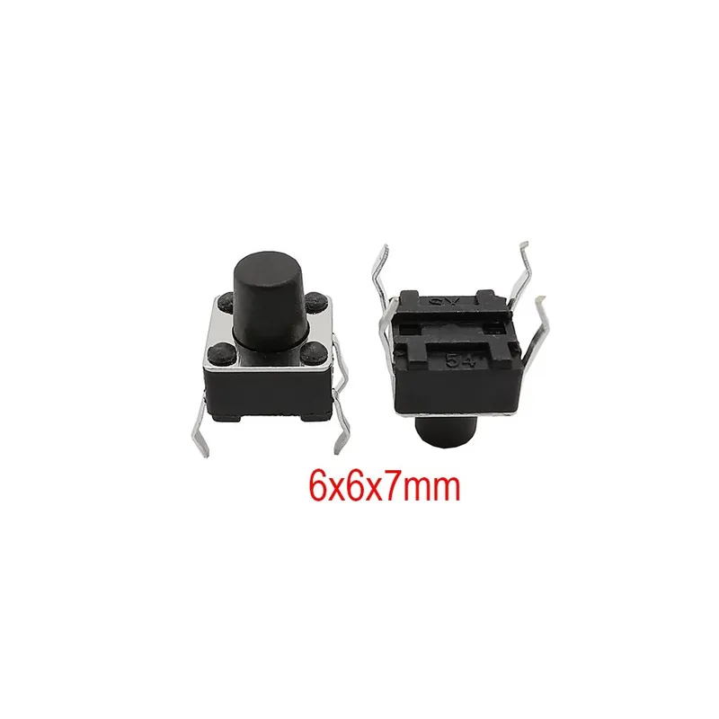 Szuper ajánlat 6x6x7mm-50db 6x6mm érintős Mini Nyomógomb kapcsoló PCB Panel Azonnali DIP 4 Tűs Self-reset/Ön-Újraindító kapcsoló