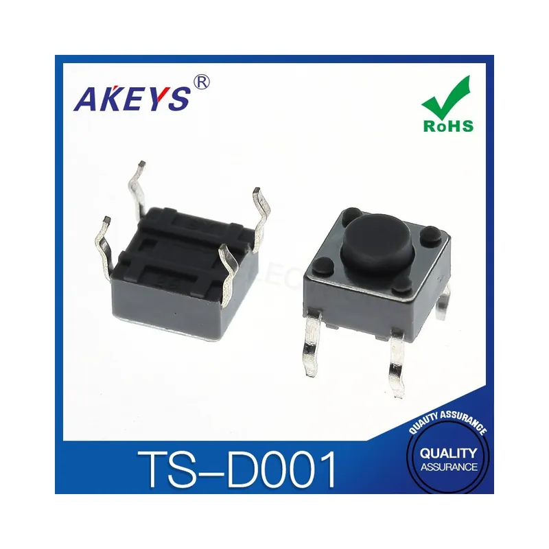 Teljesen Szürke-TS-D001 érintőgomb Kulcs kapcsoló 6x6 Plug-in 4 Tűs soros színes kapcsoló Újraindító elektromágneses sütő Gomb Legnépszerűbb