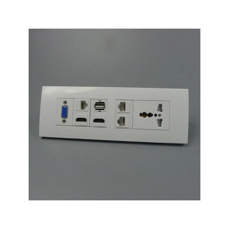 118 Fali lemez Univerzális Tápcsatlakozóval, VGA, 2 Portos HDMI, 3 Portos RJ45, USB Portos támogatás Barkács Fali lemez Ne maradj le