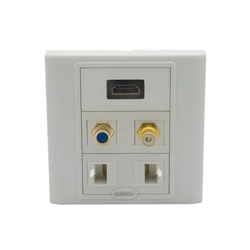HDMI F TV RCA Dual Kettős RJ45 Fali lemez hátsó Anya - Anya csatlakozóval Kiárusítás