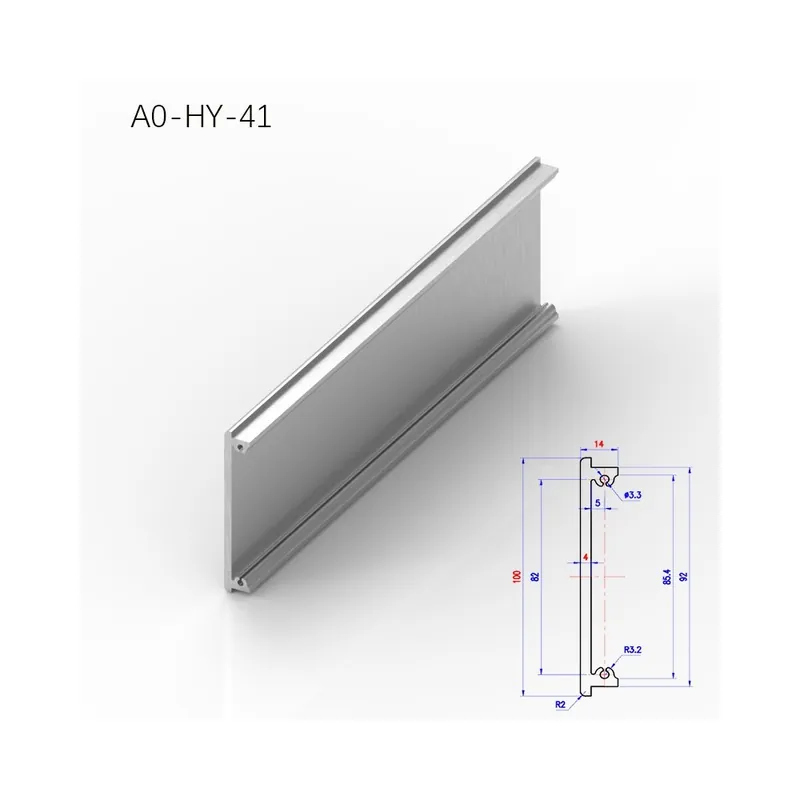 A0-HY-41-250-6061 Extrudált alumínium Profil 4mm vastagságú Erősítő Panel elektronikai berendezésekhez Újdonság