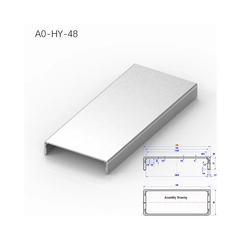 350mm-A0-HY-48-BRZHIFI 6061 Alumínium Profil Hangerősítő Audio erősítő elektronikus berendezésekhez Eloxált Alumínum Akciós ár