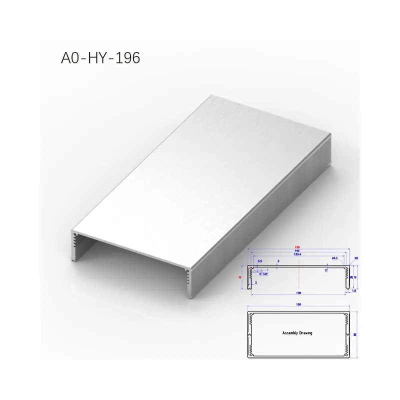 Újdonság 300mm-A0-HY-196-BRZHIFI 6061 Alumínium Profil Hangerősítő Audio erősítő elektronikus berendezésekhez Eloxált Alumínum